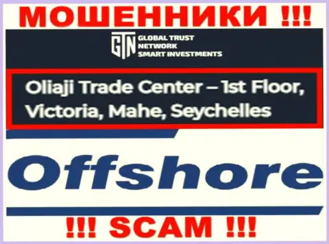 Офшорное расположение GTN-Start Com по адресу - Oliaji Trade Center - 1st Floor, Victoria, Mahe, Seychelles позволило им безнаказанно обворовывать