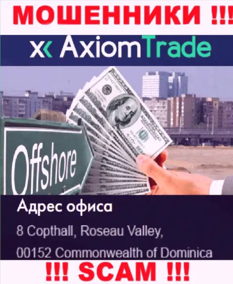 Оффшорное расположение AxiomTrade - на территории Dominika