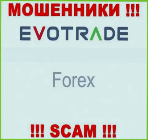 EvoTrade не внушает доверия, Forex - это конкретно то, чем заняты данные internet-мошенники