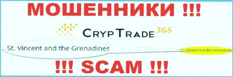 На сайте CrypTrade 365 сказано, что они расположились в оффшоре на территории St. Vincent and the Grenadines