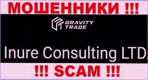 Юр. лицом, владеющим махинаторами Gravity Trade, является Inure Consulting LTD