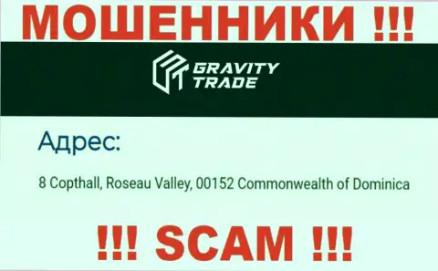 IBC 00018 8 Copthall, Roseau Valley, 00152 Commonwealth of Dominica - это оффшорный адрес Гравити Трейд, размещенный на web-сайте указанных мошенников