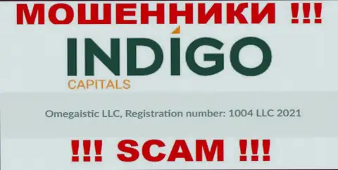 Номер регистрации очередной преступно действующей организации IndigoCapitals - 1004 LLC 2021