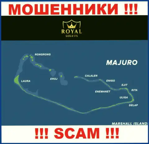Избегайте совместного сотрудничества с махинаторами RoyalGoldFX, Majuro, Marshall Islands - их официальное место регистрации