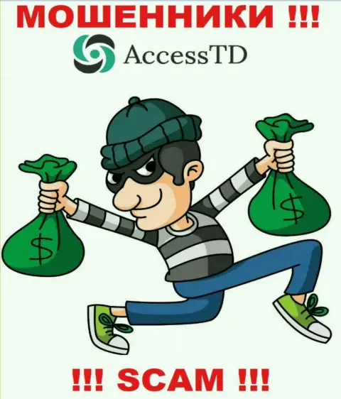 На требования мошенников из компании AccessTD покрыть комиссионный сбор для возвращения вложений, ответьте отрицательно
