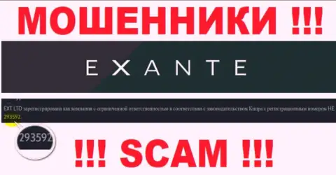 В глобальной сети internet орудуют обманщики Exanten !!! Их регистрационный номер: HE 293592