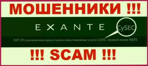Преступно действующая компания Екзантен Ком крышуется мошенниками - CySEC