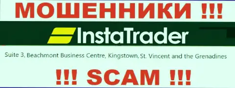 Suite 3, Beachmont Business Centre, Kingstown, St. Vincent and the Grenadines - это офшорный официальный адрес Инста Трейдер, оттуда РАЗВОДИЛЫ лишают средств лохов