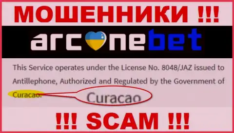 Аркане Бет - это интернет-мошенники, их адрес регистрации на территории Curaçao