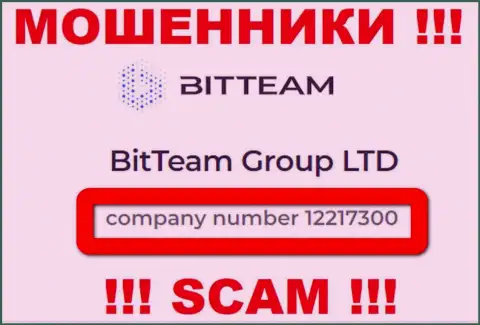Будьте очень осторожны, наличие номера регистрации у конторы Bit Team (12217300) может быть уловкой