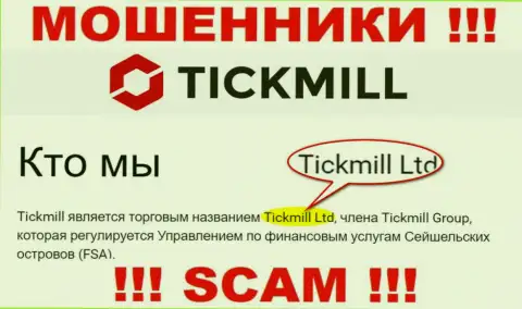Избегайте интернет-мошенников Tickmill Com - наличие сведений о юридическом лице Tickmill Ltd не делает их солидными